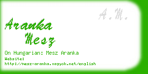 aranka mesz business card
